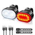 Waterproof usb rechargeable bicycle led handle bar lights